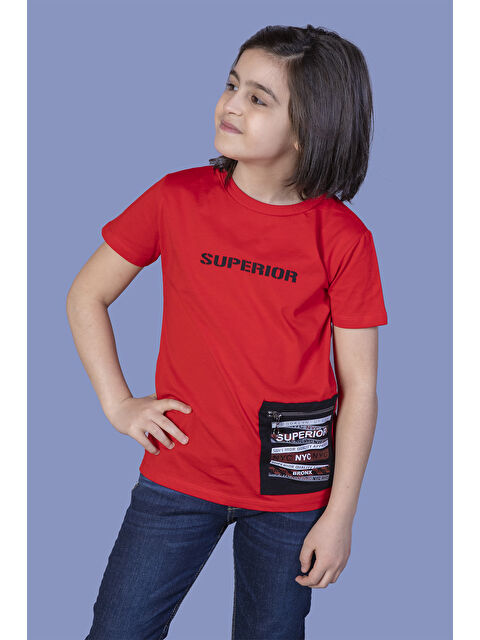 Toontoykids Erkek Çocuk Baskılı Cebi Fermuar Kapatmalı Tişört - S000417923-20045