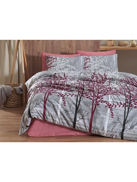 Çeyiz Diyarı Natura Uyku Seti Çift Kişilik Bordo - S000496427-19951