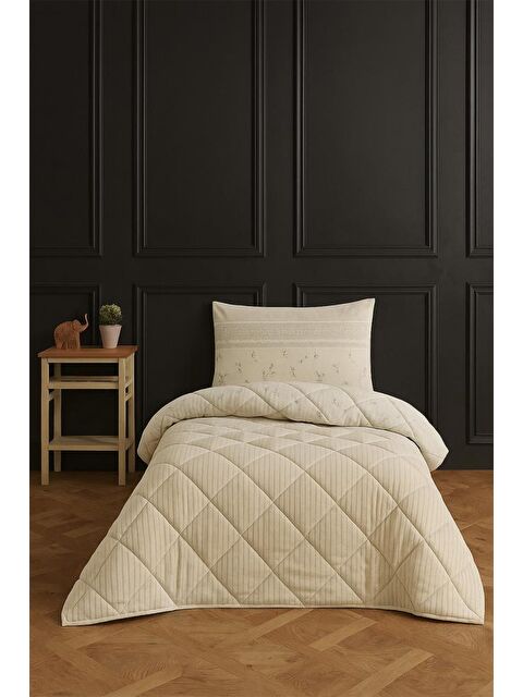 Çeyiz Diyarı Wellsoft Jakarlı Uyku Seti 3 Parça Tek Kişilik Ekru - S000496432-19965