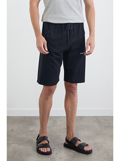 Fullamoda Beli Lastikli Cebi Fermuarlı Şort - S000385347-21164