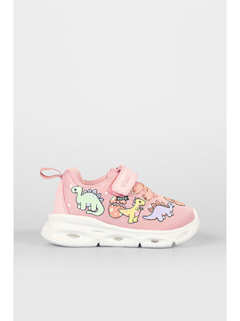 Vicco Dino Işıklı Kız Okul Öncesi Pudra Spor Ayakkabı - S000360874-7152