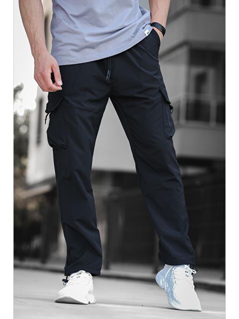 Oksit Tiziano Kort Paraşüt Düz İpli Paça Kargo Cepli Erkek Eşofman Alt - S000124649-19351