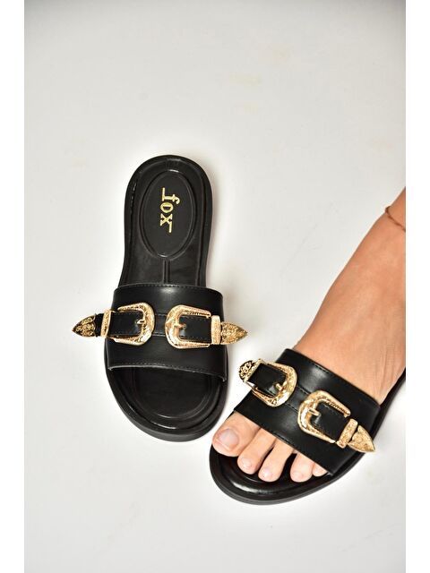Fox Shoes U2501101 Siyah Kadın Terlik - S000369406-19351