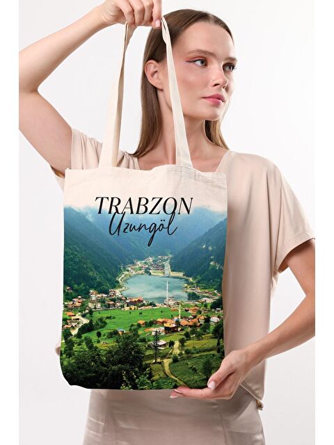 Bagg Kanvas Trabzon Uzungöl Baskılı Bez Çanta - S000288780-19966