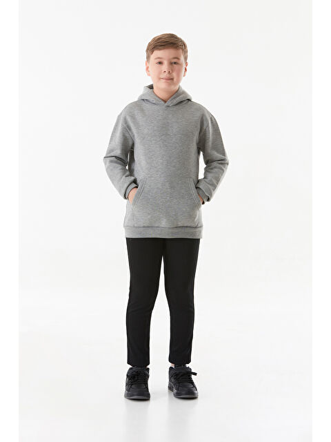 Fullamoda 3 İplik Kanguru Cepli Kapüşonlu Erkek Çocuk Sweatshirt - S000344163-74