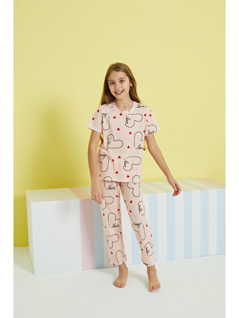 Siyah İnci Somon Örme Pijama Takım - S000228473-24085