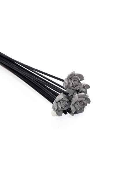 Missi 12'li Çiçek Taşlı Siyah Suni Kamış Seti - S000241404-19351