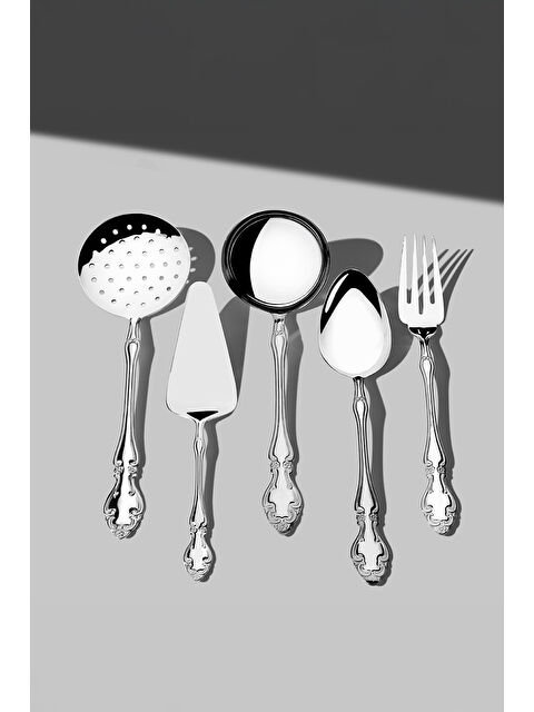 Nehir Adriana Sade 5 Parça Paslanmaz Çelik Servis Takımı