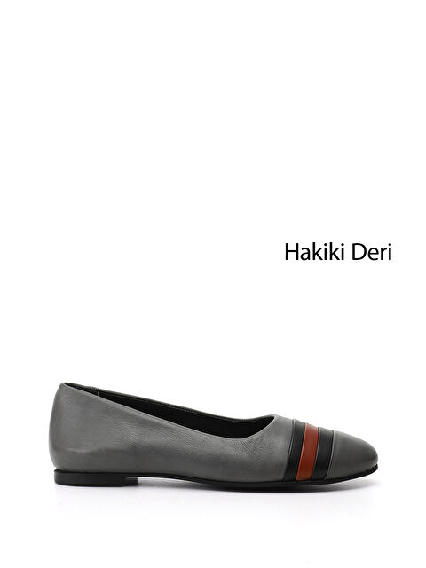 GÖNDERİ(R) Kadın GRİ Hakiki Deri Babet - S000493461-20600