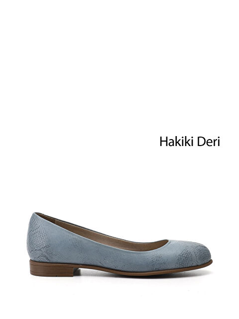 GÖNDERİ(R) Kadın MAVİ Hakiki Deri Babet - S000493432-17234