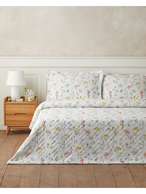 English Home Kaelis Fleur Çift Kişilik Complete Nevresim Takımı 200x220 cm Sarı - S000494886-20072
