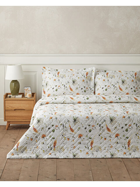 English Home Solaya Bloom Çift Kişilik Complete Nevresim Takımı 200x220 cm Turuncu - S000494882-20013