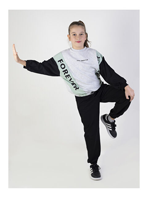 Harika Kids Kız Çocuk Örme Forever Baskı 10-13 Yaş Basic Eşofman Takım - S000291832-18194