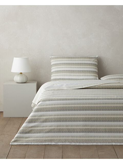 English Home Woody Kolay Ütülenir Çift Kişilik Nevresim Seti 200x220 cm Bej-Kahverengi - S000494891-37207