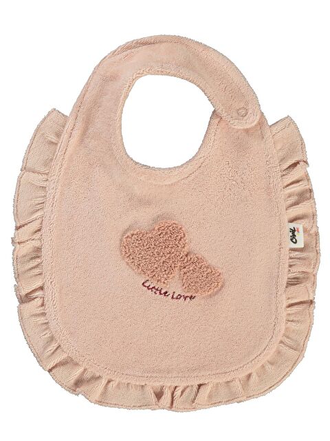 Civil Baby Kalp Jakarlı Mama Önlüğü - Pudra Standart - S000504431-7152
