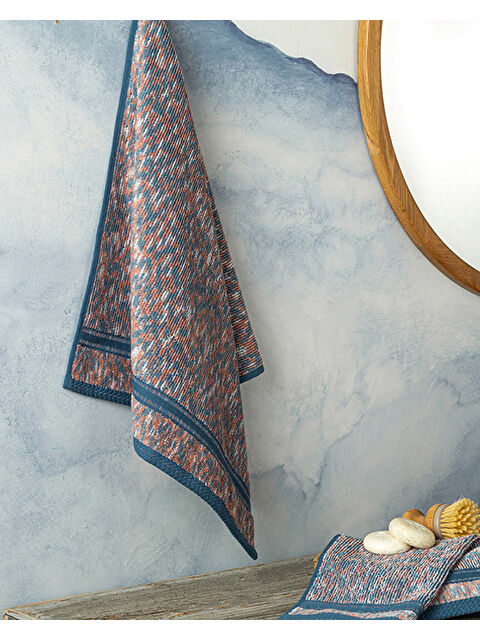 English Home Marlyn Pamuklu Degrade Yüz Havlusu 50x70 cm Mavi - S000494907-17234