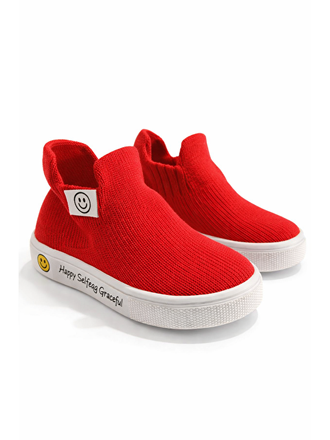 Katia And Bony Çocuk Gülen Yüz Aksesuarlı Çorap Ayakkabı Kırmızı - S000514230-20045