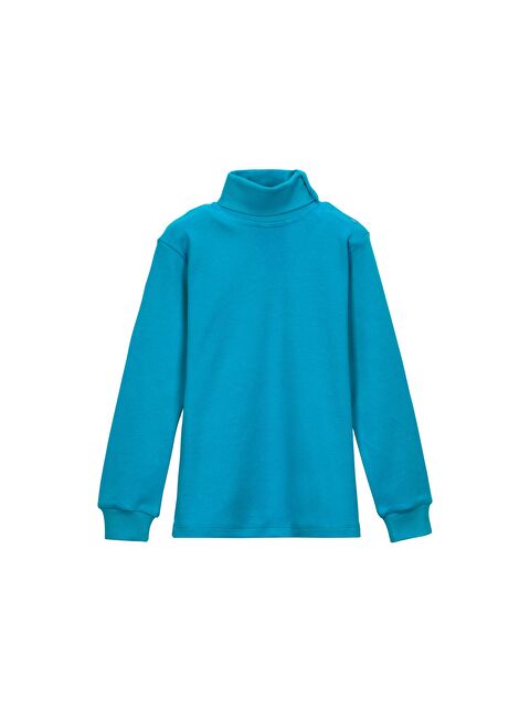 Lovetti Koyu Turkuaz Kız Çocuk Tam Balıkçı Uzun Kol Çıtçıtlı Tişört - S000053879-20051