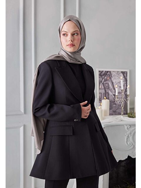 Fresh Scarfs Janjanlı Şal Füme - S000420499-33408