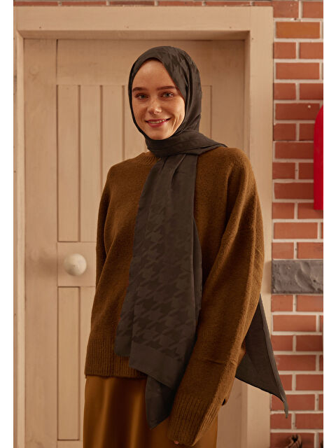 Fresh Scarfs Kazayağı Jakarlı Şal Çikolata - S000420372-26416