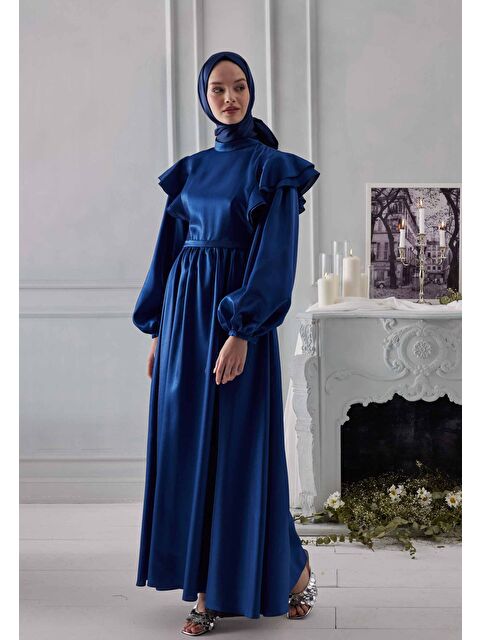 Fresh Scarfs Janjanlı Şal Gece Mavısı - S000420499-17234