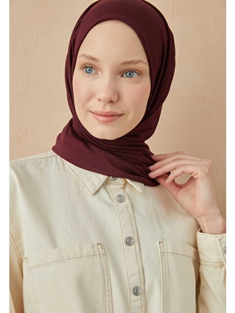 Fresh Scarfs Penye Şal Koyu Bordo - S000420272-19952
