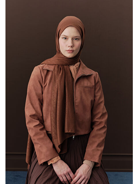 Fresh Scarfs Premıum Yünlü Düz Şal Ağaç Kabuğu - S000420395-19413