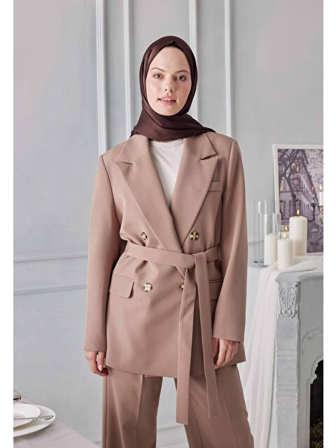 Fresh Scarfs Janjanlı Şal Acı Kahve - S000420499-28102