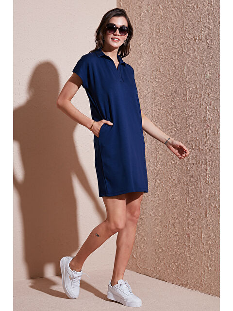 Lela Regular Fit Polo Yaka Mini Elbise 5866153 - S000346532-21164
