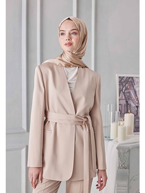 Fresh Scarfs Janjanlı Şal Nude - S000420499-26411