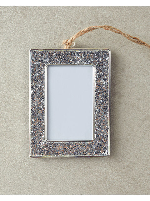 English Home Glitter Çerçeveli Metal Yılbaşı Ağaç Süsü Silver - S000472950-18105