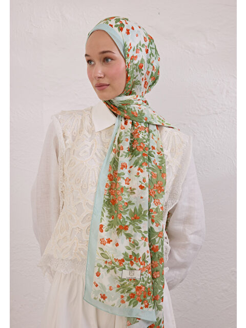 Fresh Scarfs Emmett Desen Rami Şal Okyanus - S000420425-17234