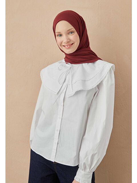 Fresh Scarfs Penye Şal Bordo - S000420272-19951