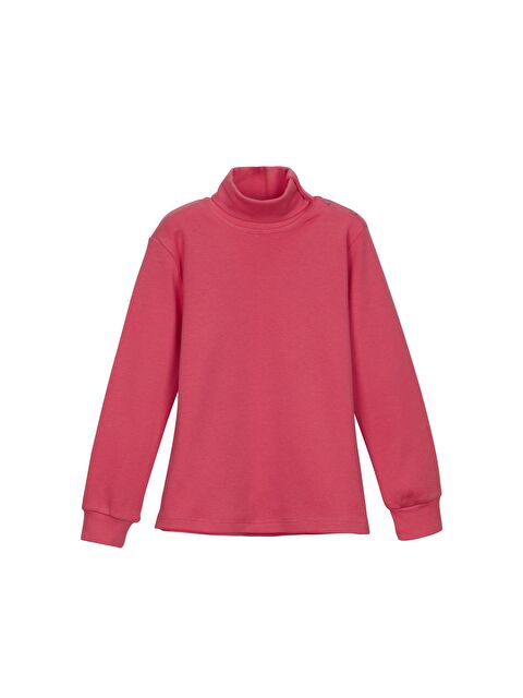 Lovetti Nar Çiçeği Kız Çocuk Tam Balıkçı Uzun Kol Çıtçıtlı Tişört - S000053879-20048