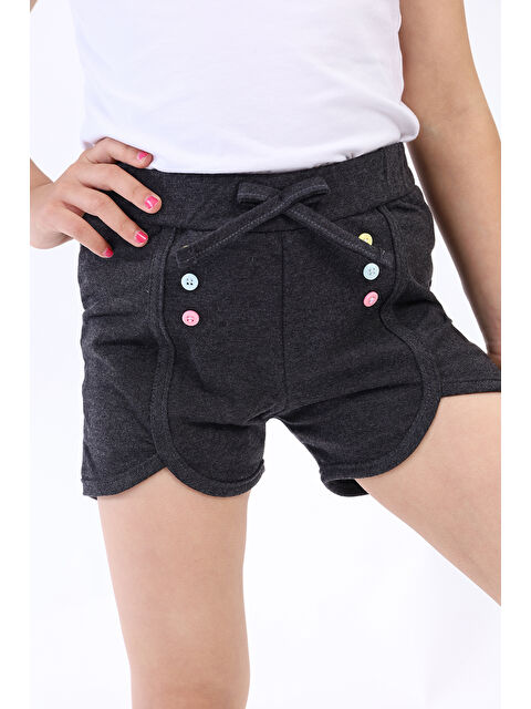 Toontoykids Kız Çocuk Renkli Düğmeli Şort