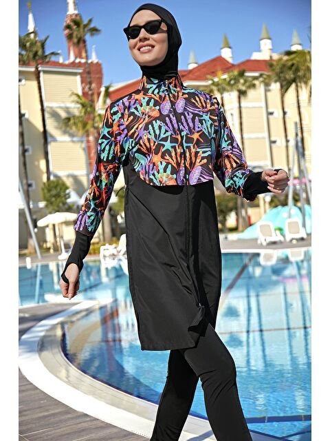 Remsa Mayo Önü Kapaklı Tam Kapalı Tesettür Mayo - S000226483-19351