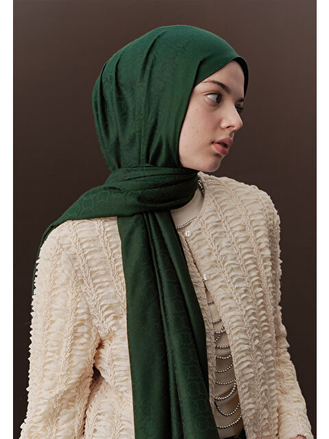 Fresh Scarfs Premıum Yünlü Düz Şal Zümrüt - S000420395-37221