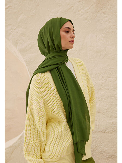 Fresh Scarfs İnce Pamuk Vual Şal Kaktüs - S000420394-18194