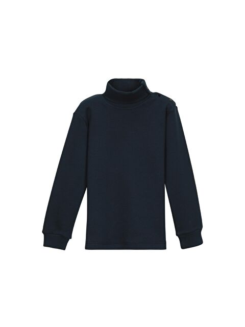 Lovetti Koyu Lacivert Kız Çocuk Tam Balıkçı Uzun Kol Çıtçıtlı Tişört - S000053879-29672