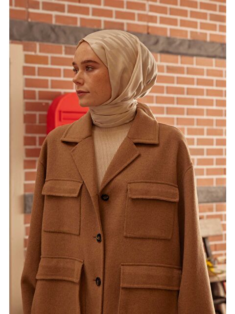 Fresh Scarfs Dublın Jakarlı Şal Nude - S000420374-26411