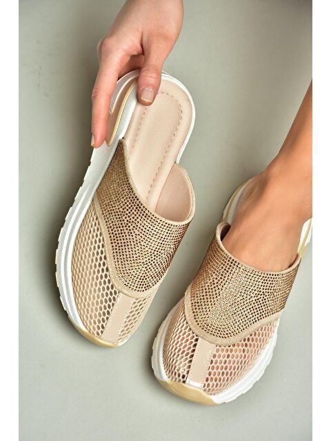 Fox Shoes U3125144 Bej Kadın Terlik - S000356721-19928