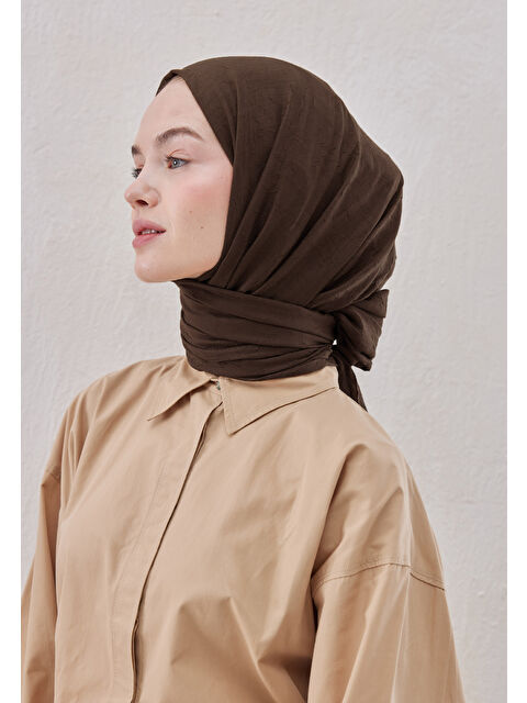 Fresh Scarfs Bambu Şal Koyu Kahve - S000420480-29704