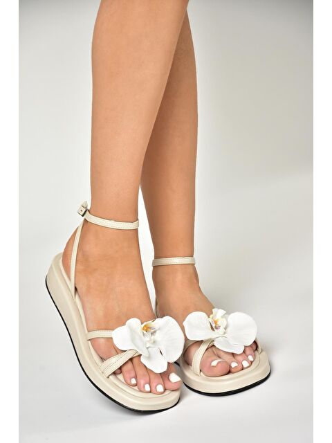 Fox Shoes U3429627 Bej Kadın Sandalet - S000356723-19928