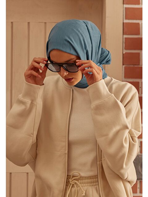 Fresh Scarfs Cozy Pamuk Şal İndigo - S000420393-23093