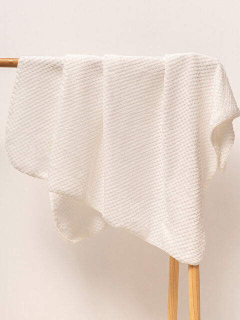 Mahfel %100 Welsoft Jakarlı Bebek Battaniyesi Ekru - S000511385-19965