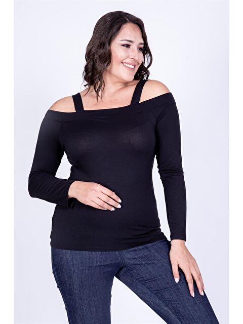 Mylinemoda Askılı Karmen Yaka Tişört - S000239308-19351