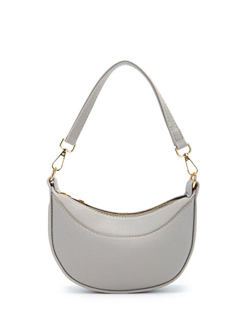 Minebag Mini Yarım Ay Tasarım Alisa Kadın El Ve Çapraz Çanta Gri