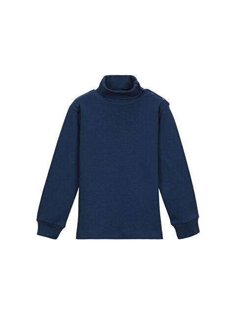 Lovetti İndigo Kız Çocuk Tam Balıkçı Uzun Kol Çıtçıtlı Tişört - S000053879-23093