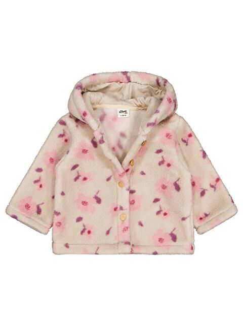 Civil Baby Çiçek Baskılı 6-18 Ay Hırka - Bej 12-18 Ay - S000466535-25636