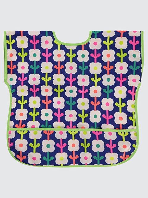 Civil Baby Çiçek Baskılı Mama Önlüğü - Lacivert Standart - S000504434-21164